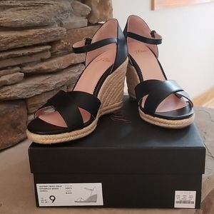 J.Crew Leather Wedge Sandals (NWB)